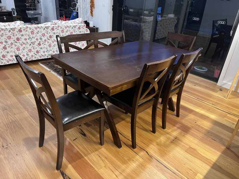 six chair table set