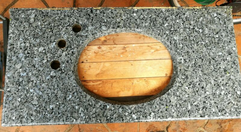 Blue galaxy stone under mount vanity top63440136500226110