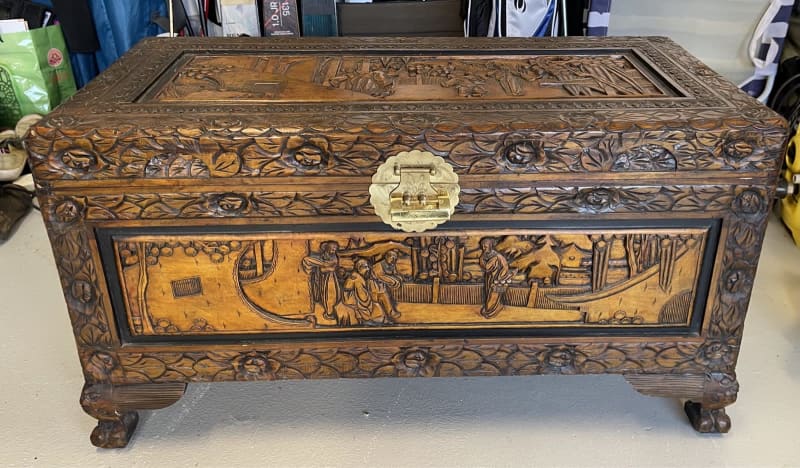 Sold At Auction: Large Chinese Camphor Wood Chest Heavily, 40% OFF