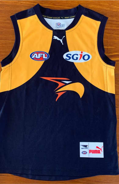 West Coast Eagles 2022 Mens Away Guernsey Yellow XL