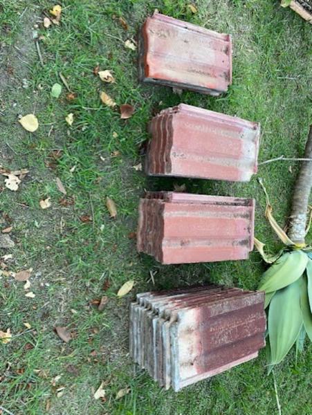 Red Concrete Roof Tiles with Oval on Back63012444691457113
