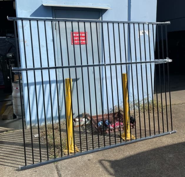 1500mm Hx 2400mm W Aluminium Pool Certified Flat Top Fence Panel Black63439478863363110