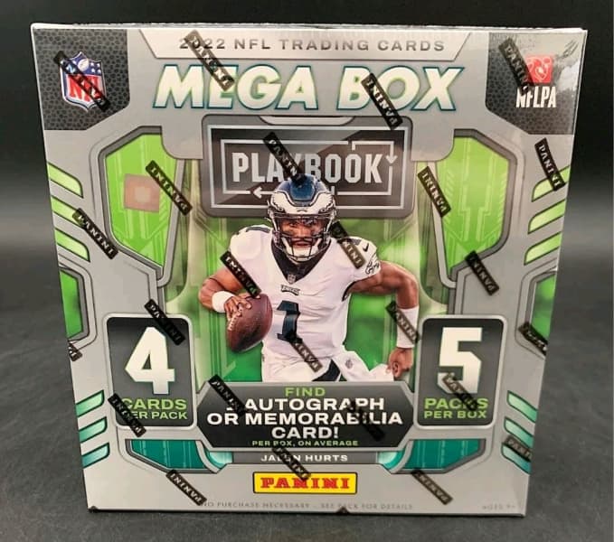 2020 Panini Playbook NFL Trading Cards Mega Box 1 Autograph or Memorabilia  Per Box New in The Box Sealed