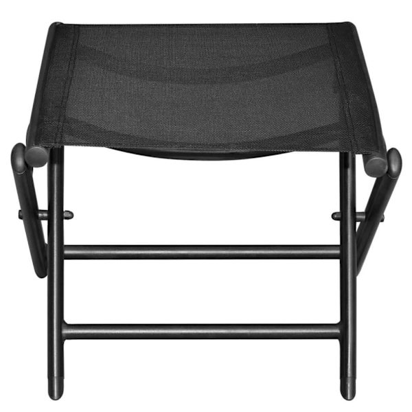 Folding Footstool Black Aluminium and Textilene62863380565377112