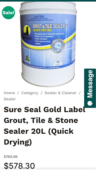 Natural stone tile and grout sealer $25063011991027073112