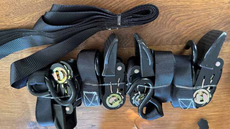 FORTEM Ratchet Straps, 1650lb Break Strength, 4 15ft Tie Down