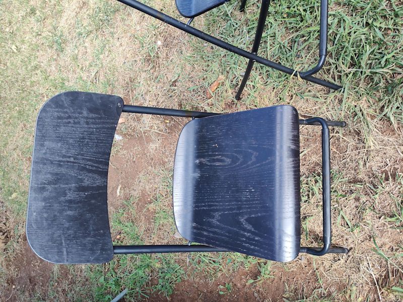 2 x IKEA Franklin stools black, good condition 62863406350337114