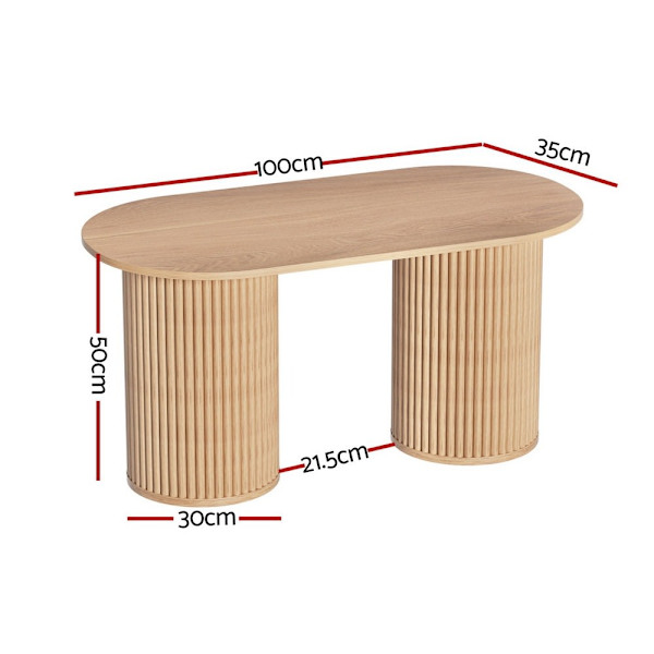 Coffee Table Oval 100CM Pine Samuel62863838602497111