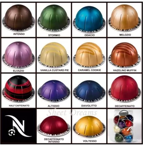 Nespresso Lavazzo pod machine, virtuo type pods. No milk frother63017318971906114