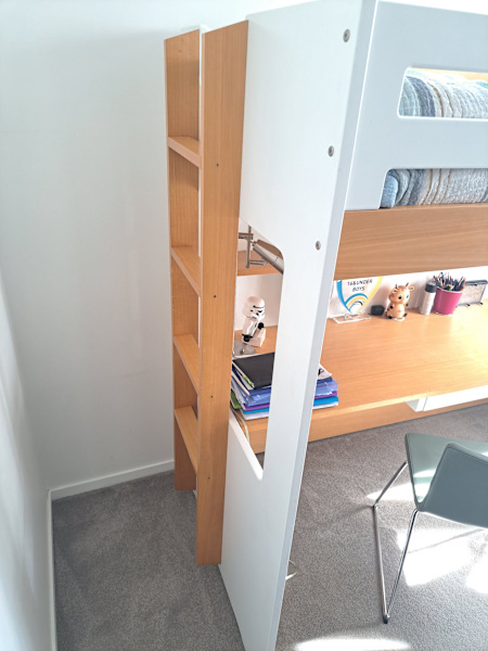 LOFT SINGLE KING BED with desk and shelf62863376130177113