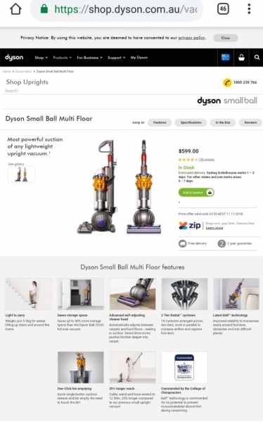 Dyson Ball Multi Floor Upright Vacuum cleaner Anti-alergy brush630181714462741127
