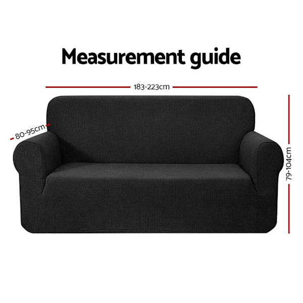 Sofa Cover Couch Covers 3 Seater High Stretch Black62863382686337111