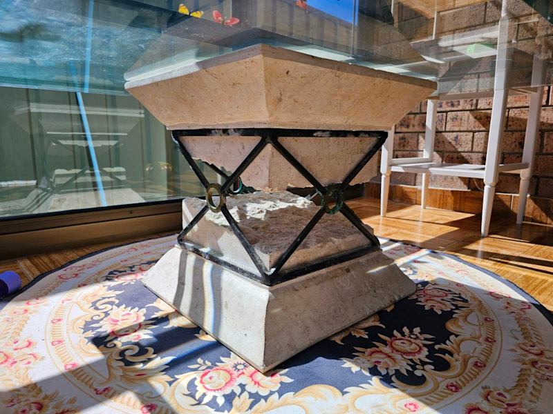 Greek Style Coffee Glass Table  Size: 90cm x 90cm  Ca62864722581379114
