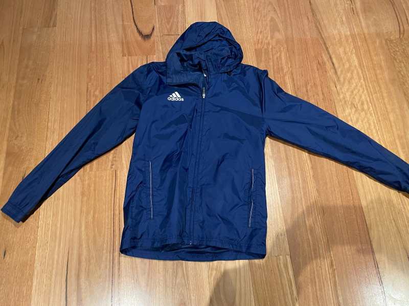 adidas blue rain jacket