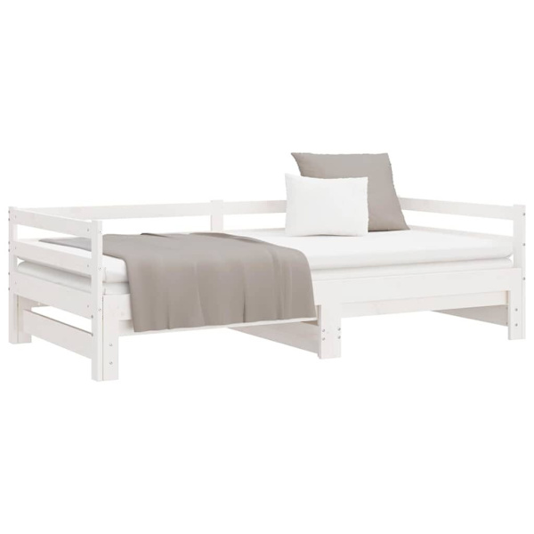 Pull-out Day Bed without Mattress White 2x(90x190) cm62863378663682112