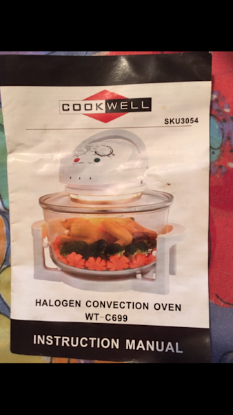 Big Glass Fan-Forced Convection Air Fryer Halogen oven NEW condition63470141587330111