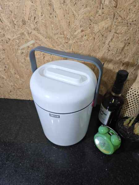 DECOR 521 Buddy Deluxe Insulated Retro WHITE Drink & Food Cooler Picni63023086566274114