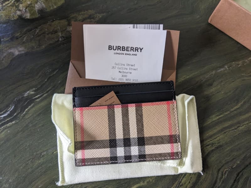 Burberry Vintage Check and Leather Card Case, Archive Beige/Black |  Accessories | Gumtree Australia Stonnington Area - Malvern East