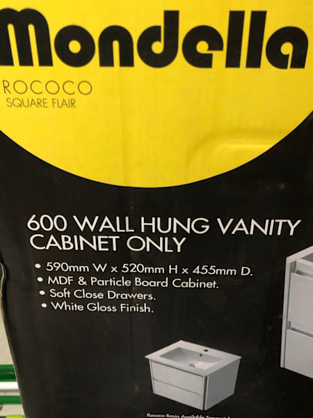 Mandela 600 Wall Hung Vanity Cabinet New63004475047681118