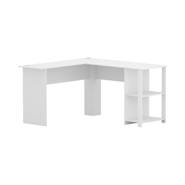 Computer Desk Shelf L-Shape White 136CM62863840374529111