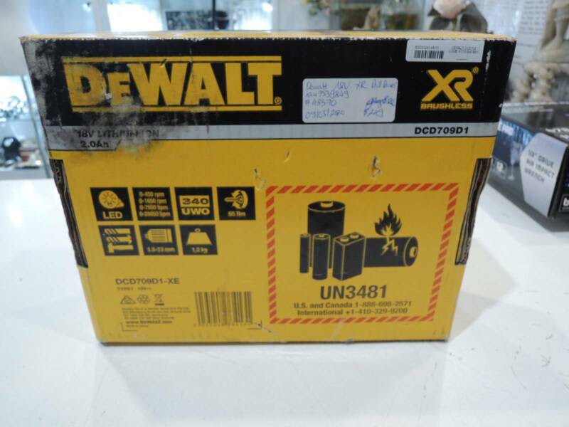 Dewalt Cordless Drill DCD709D1 Kit with 1 Battery Charger