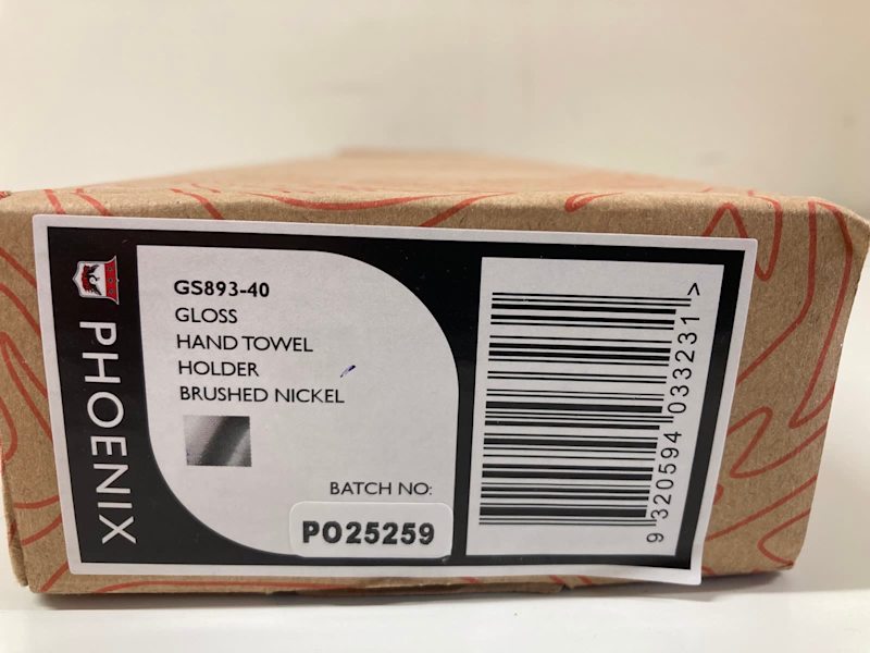 NEW Phoenix Gloss Hand Towel Holder Brushed Nickel (valued over $110)63439105492867113