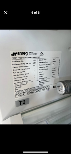 Grey Smeg Fridge & Freezer63016484717443113