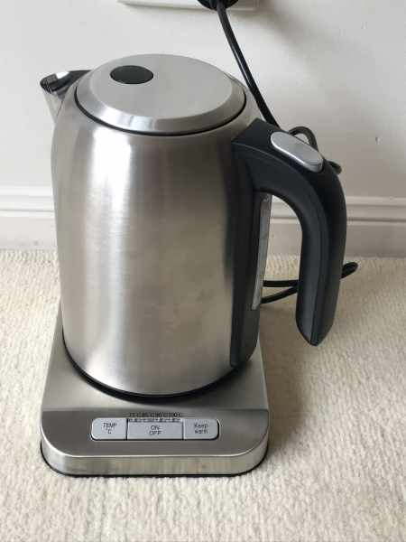 crux silver tone digital touch kettle 1.5 l