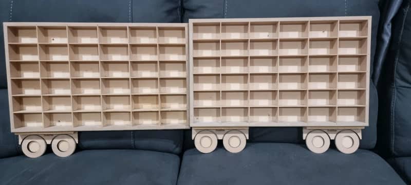 Matchbox car wooden shelf x 4 (Holds 36 in each)62863839666562114