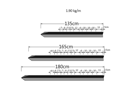 1.35m Bitumen Coated Black Star Pickets - $6.5/ea Inc GST63007394523779111