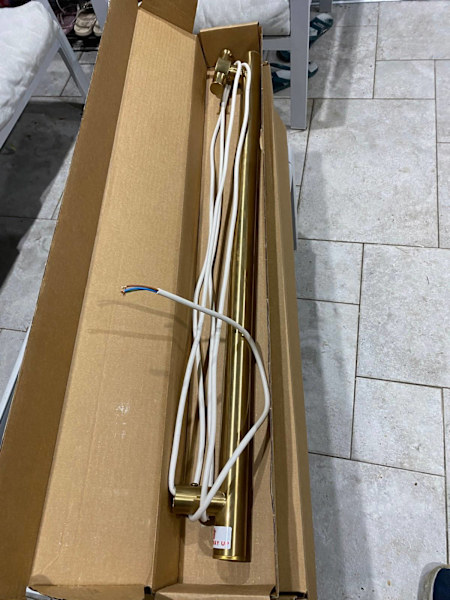 Hydrotherm gold heated towel rails. 63020447621634113