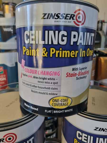 Zinsser Ceiling White & Primer & Stain Blocker 4L (3 In 1) Fresh & Che63439535114369111