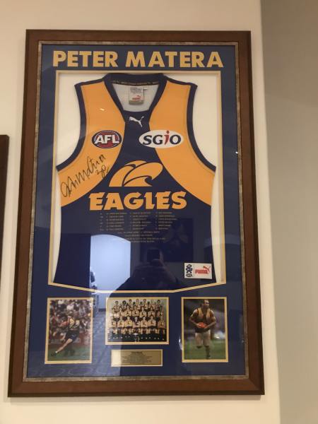 Sold at Auction: A Framed 2014 West Coast Eagles Guernsey