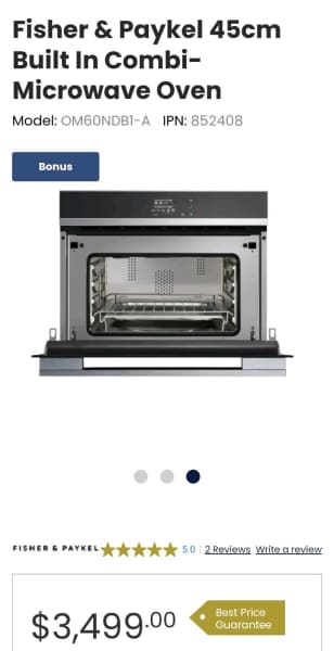 Fisher and paykel microwave Oven.Brand New63022179642754111
