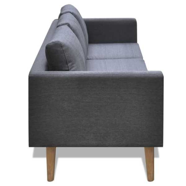 Sofa 3-Seater Fabric Dark Grey62863408421379111