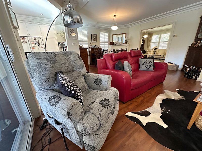 Electric recliner / lift chair - Grey/Black Floral Fabric - $400 ono62863369866370111