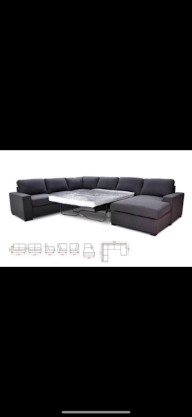 Bronson Modular 6 seater lounge with chaise and double sofa bed62863370291201111