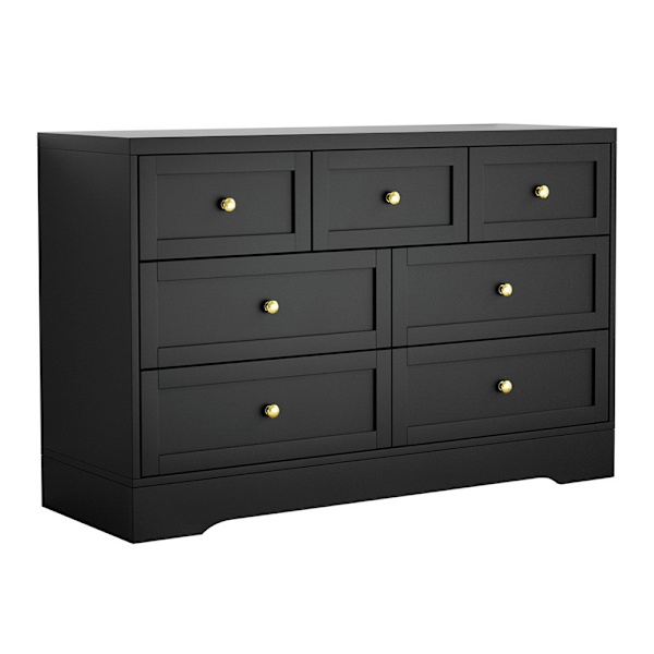 7 Chest of Drawers Dresser Table Black62863840855171111