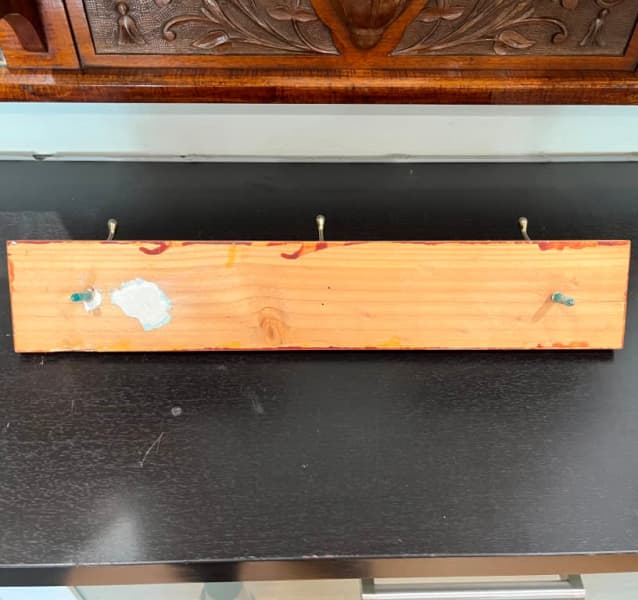 Coat Hook and Timber Plate - 90mm High x 500mm Wide63006548141570111