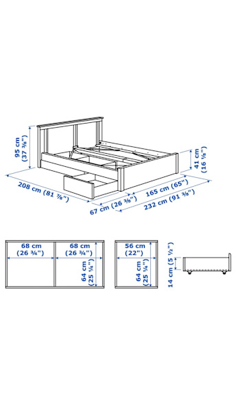 Queen Size bed frame and Side tables628633834794271124