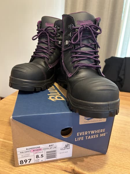 Blundstone Women s 897 Size 8.5 Zip Side Lace Up Safety Boots