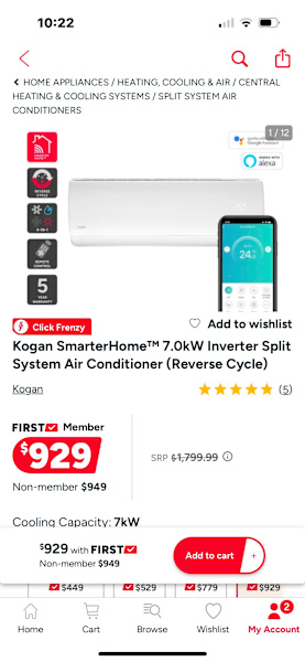 Brand new in box 7.0KW split system air conditioner $800 63011991148803111