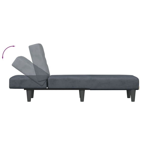 Chaise Longue Dark Grey Velvet62863380785795112