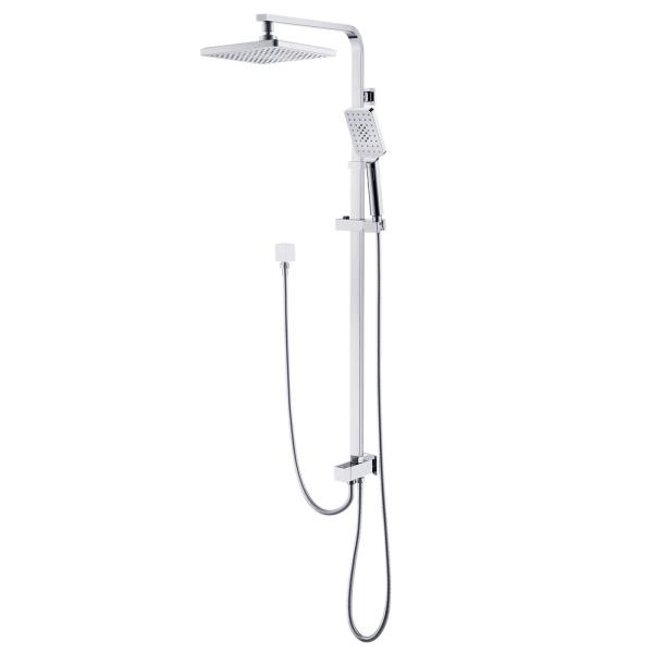 WELS 8 Square HandHeld Shower Head Set with Shower taps Chrome63010349138049111