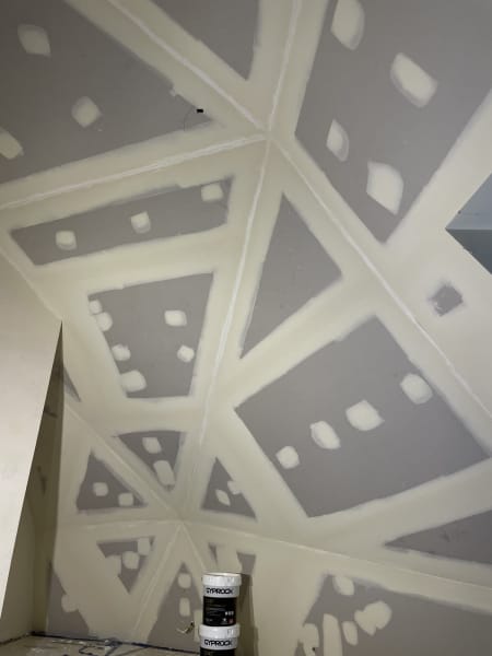 Walls and ceilings framing, gyprock plasterboard fixing and flushing62863416966403115