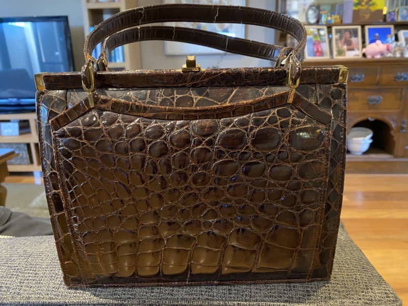 COLOR BLOCK Alligator Belly Skin BIRKIN Bag SATCHEL - HERMES Style