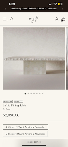 En Gold Natural Stone Dining Table62929669580930111