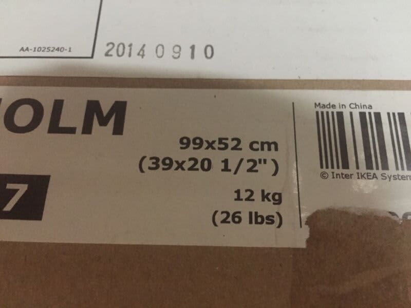 Ikea Glasholm table top62863412571651111