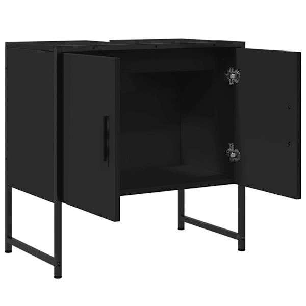 Bathroom Sink Cabinet Black 60x33x60 cm Engineered Wood62863373792385112