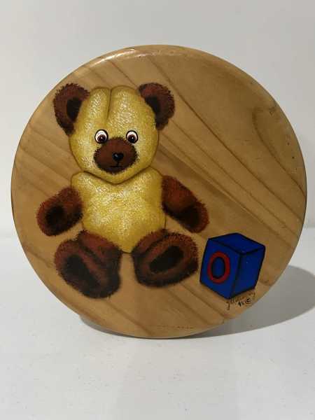 Preloved Wood Teddy Bear Childrens Stool62863379109378111